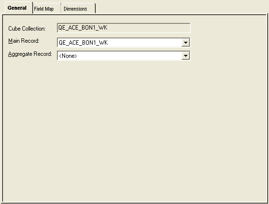 Cube Collections - General tab in PeopleSoft Application Designer