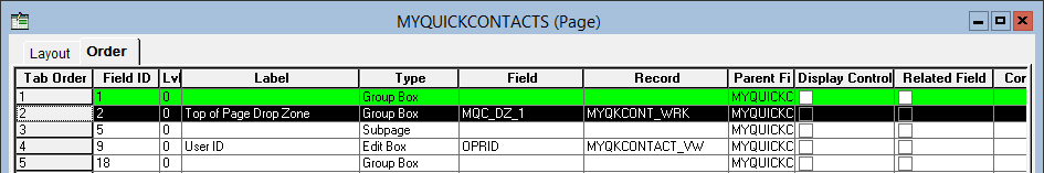 Unique page field identifier