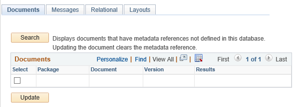 Validate Document Metadata page