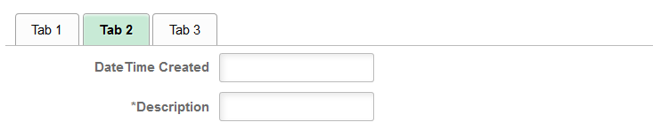 Example of sectional tabs