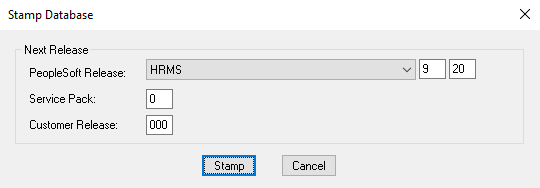 Stamp Database dialog box