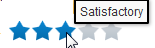 A rating gauge in the hover state