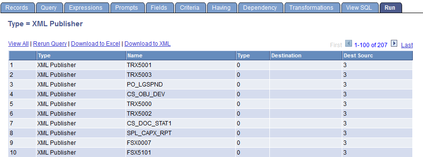 Query results with optional prompt value