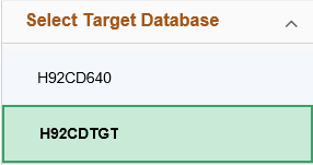 Select Target Database