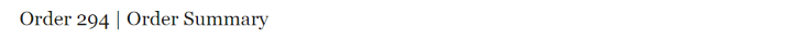 Illustrates the heading for an unlocked order.