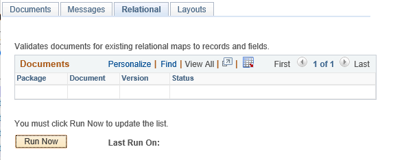 Validate Document Metadata - Relational page