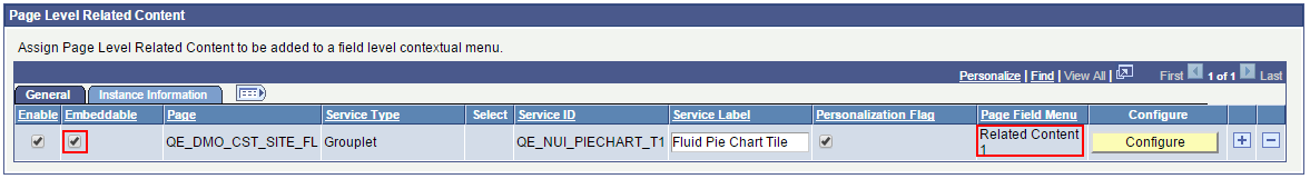 Manage Related Content for Content References page: Page Level Related Content group box sample settings