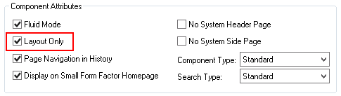 Example of using layout mode