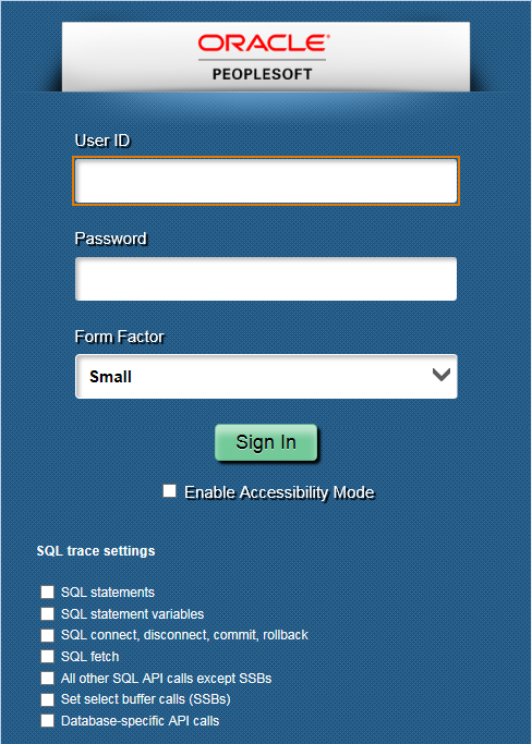 Form Factor trace sign-in page