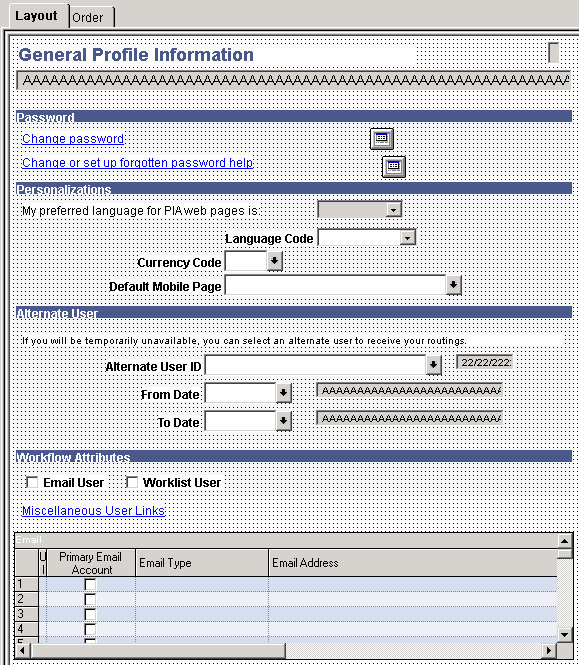 Classic page definition in Application Designer