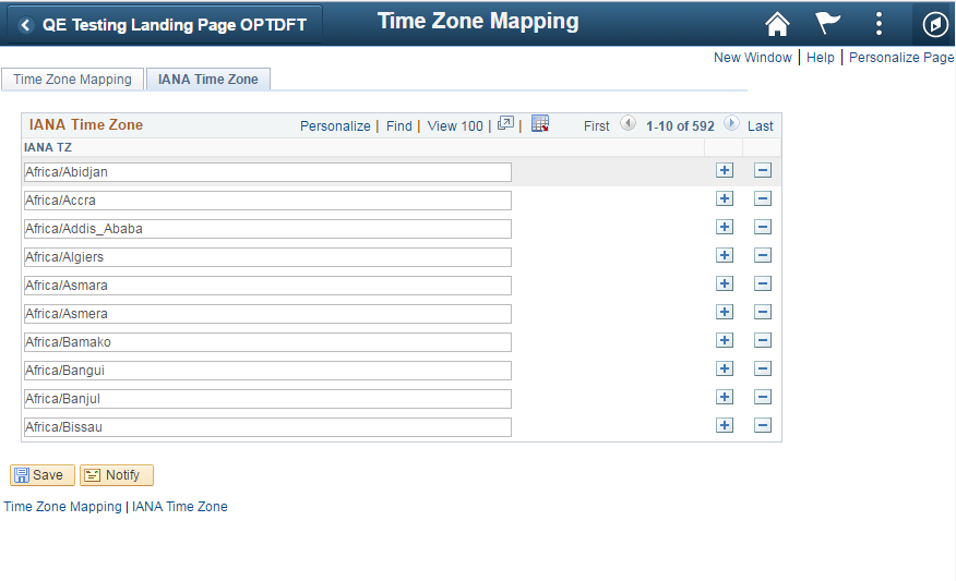 IANA Time Zone Tab