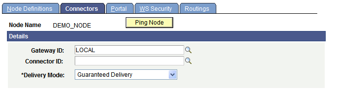 Nodes - Connectors page