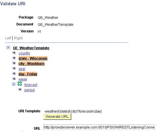 Validate URI page