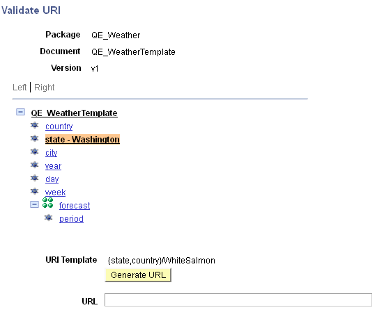 Validate URI page