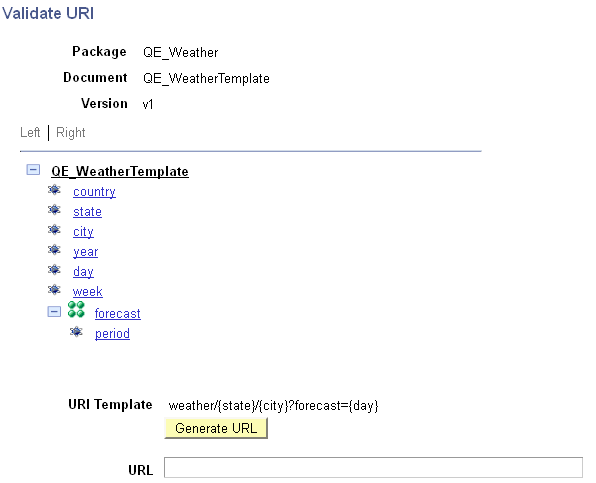 Validate URI page