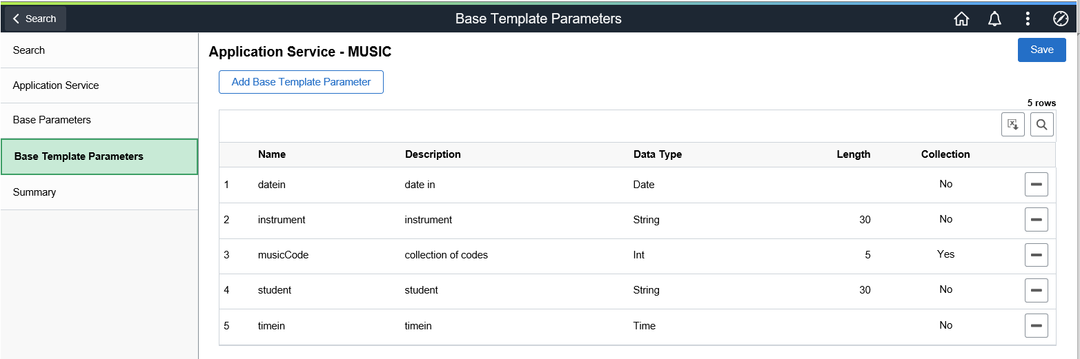 Base Template Parameters page