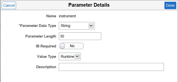 Parameter Details