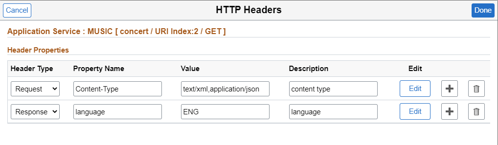 HTTP Headers page