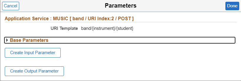 Add input or output parameters