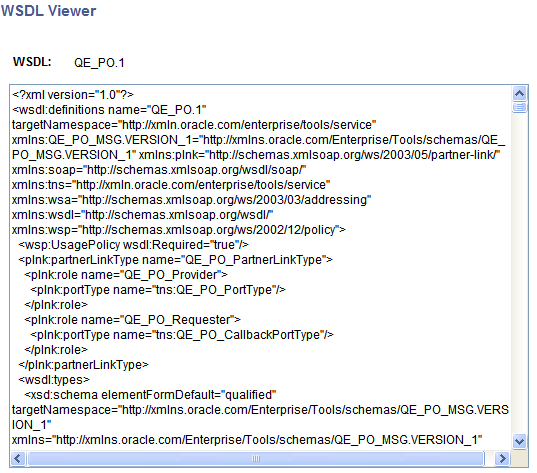 WSDL Viewer page