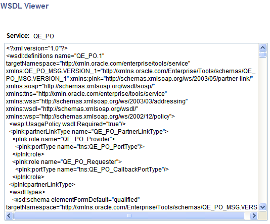 WSDL Viewer page