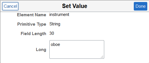 Example Set Value page