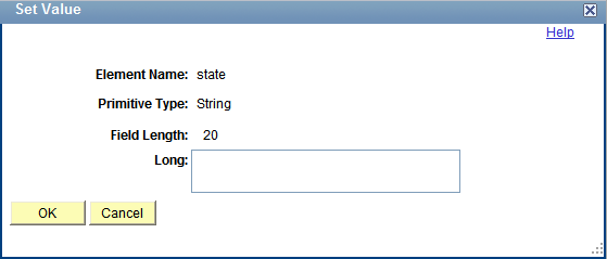 Set Value page