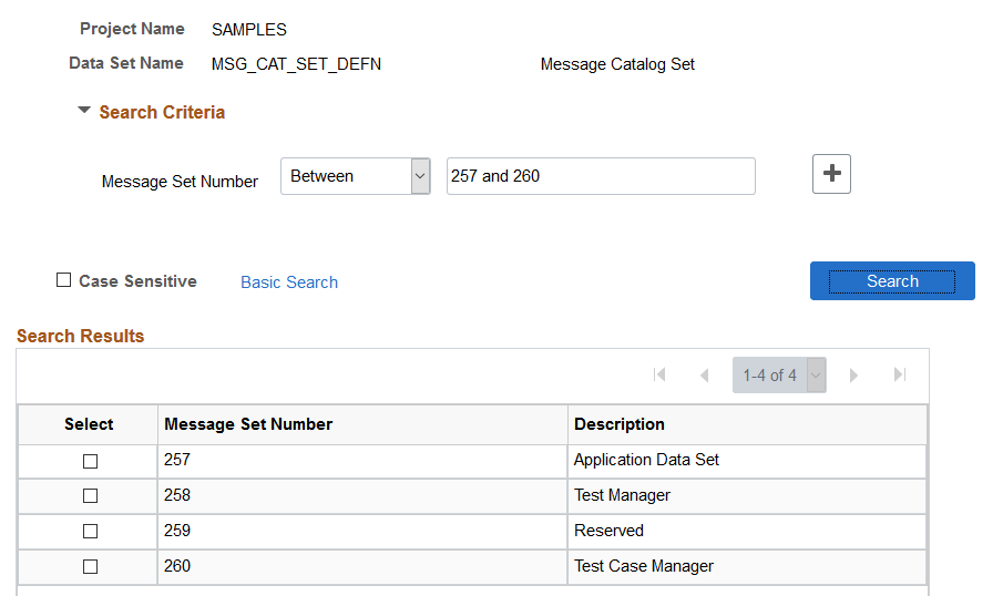 Example Between Criteria