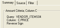 Informational group box displaying PS/nVision cell contents