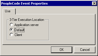 PeopleCode Event Properties dialog box