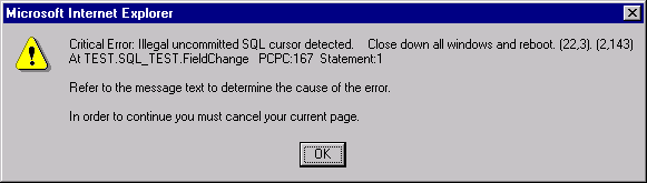 Critical type error message