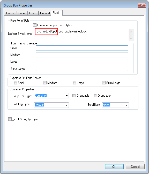 Adding a style that specifies the width of the container