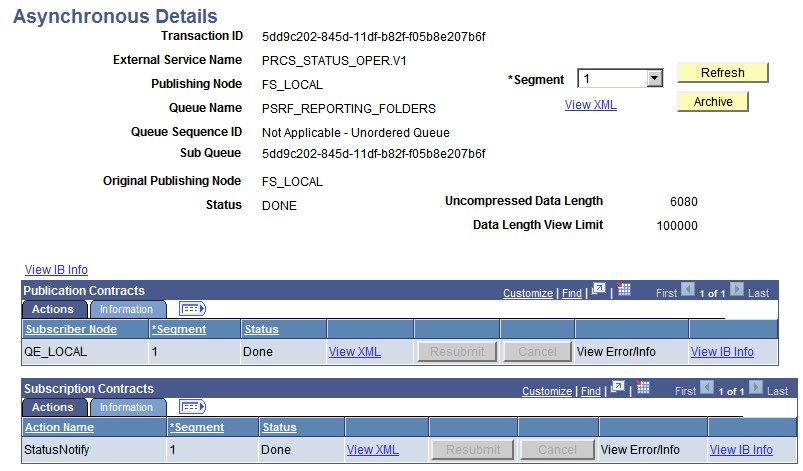 Asynchronous details page