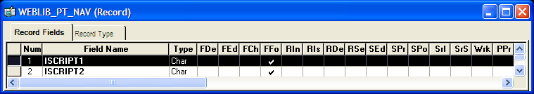 Opening the record and field associated with a dynamic template