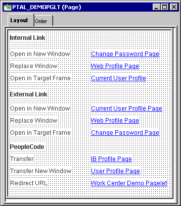 Application Designer page definition for a component-based template pagelet