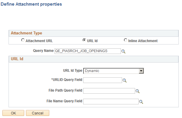 Define Attachment Properties: Dynamic URL