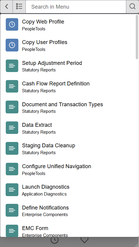 Search on small form factor device