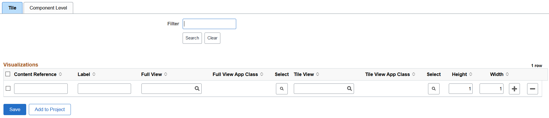 Configure Insights Dashboards page - Tile tab