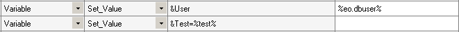 Example of using system variables