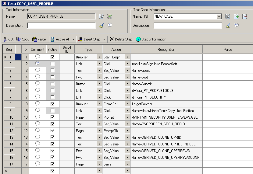 New test case with blank values