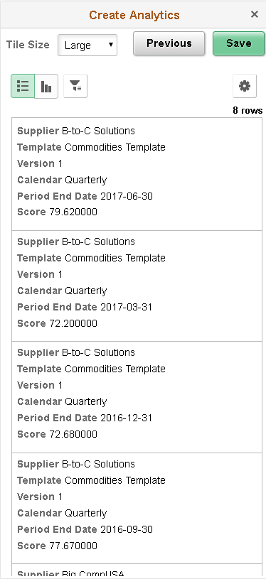 Create Analytics on Small Form factor Step 3- List View