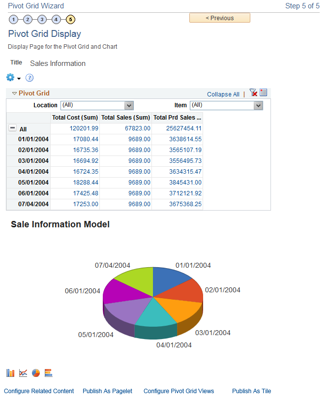 Pivot Grid Display page