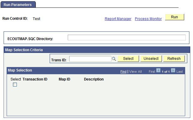 Prepare Outbound Driver - Run Parameters page