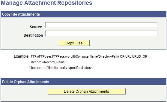 Manage Attachment Repositories