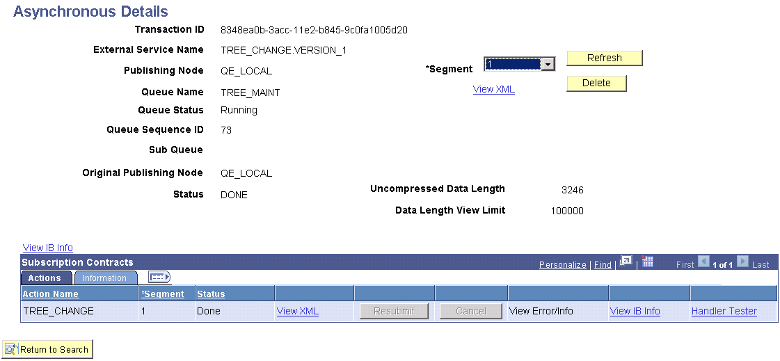 Asynchronous Details page