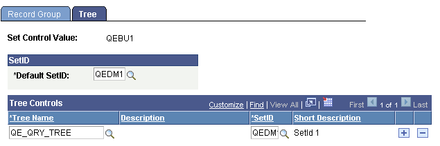 Tree page - Set Control Value field