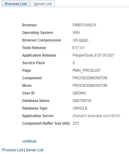 System Information page obtained with Control-J