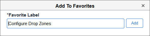 Add To Favorites dialog box