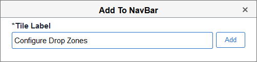 Add To NavBar dialog box