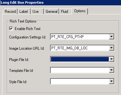 Long Edit Box Properties dialog box